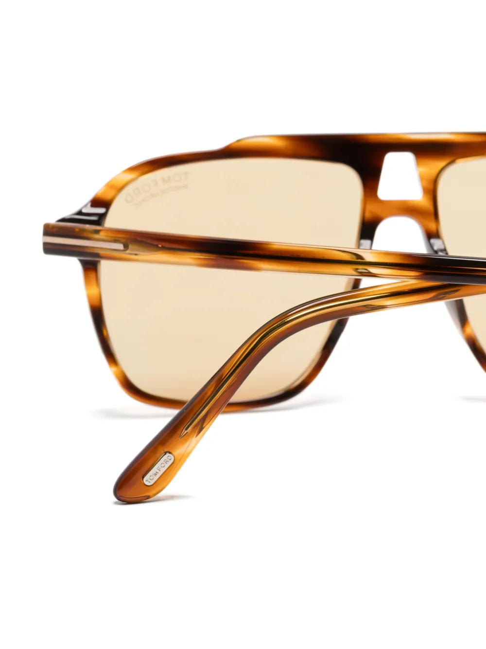 TOM FORD Eyewear Zonnebril met navigator montuur Bruin