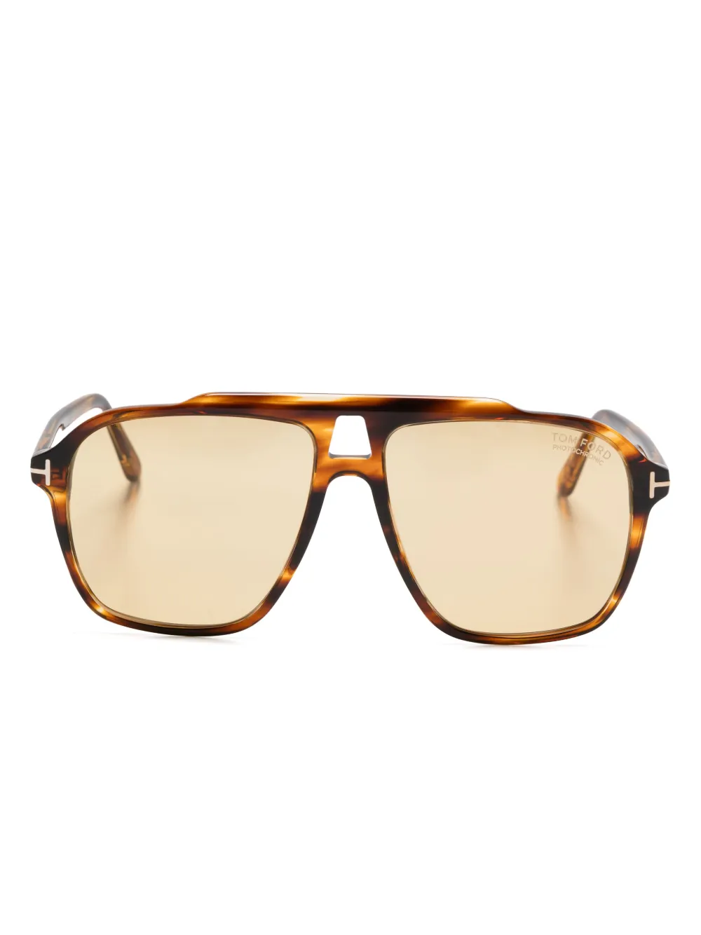 TOM FORD Eyewear ナビゲーターフレーム サングラス - ブラウン TOM FORD Eyewear ナビゲーターフレーム サングラス - ブラウン