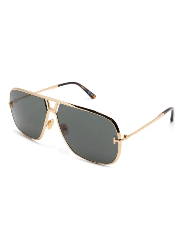 TOM FORD Eyewear pilot-frame Sunglasses | Gold | FARFETCH display picture 1