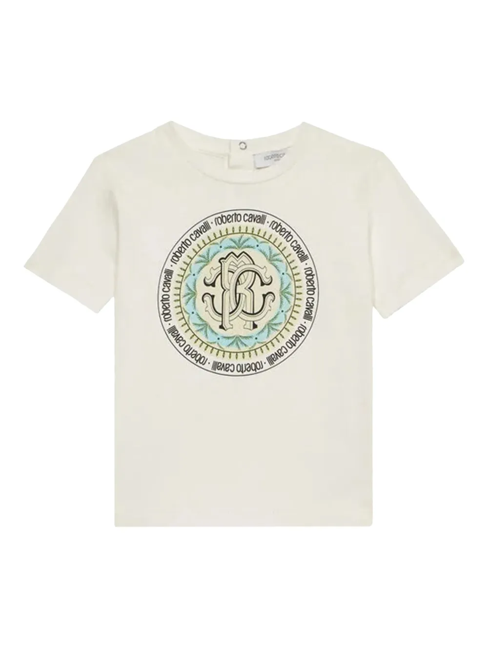 Roberto Cavalli Junior playera con monograma RC estampado | blanco | Image 1