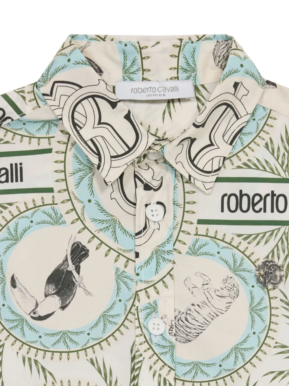Roberto Cavalli Junior Shirt met print Wit