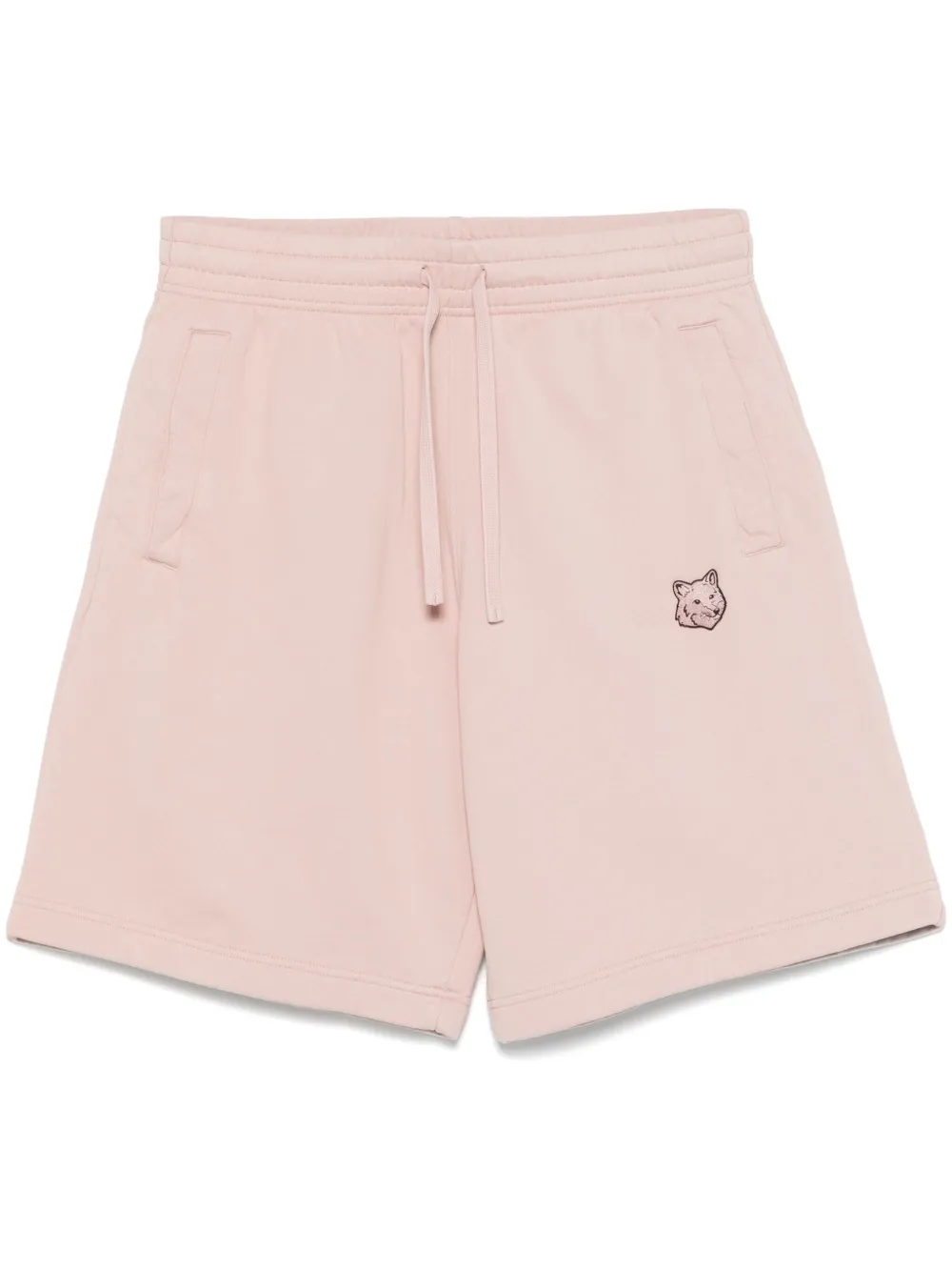Maison Kitsuné Shorts met Bold Fox Head-patch Roze
