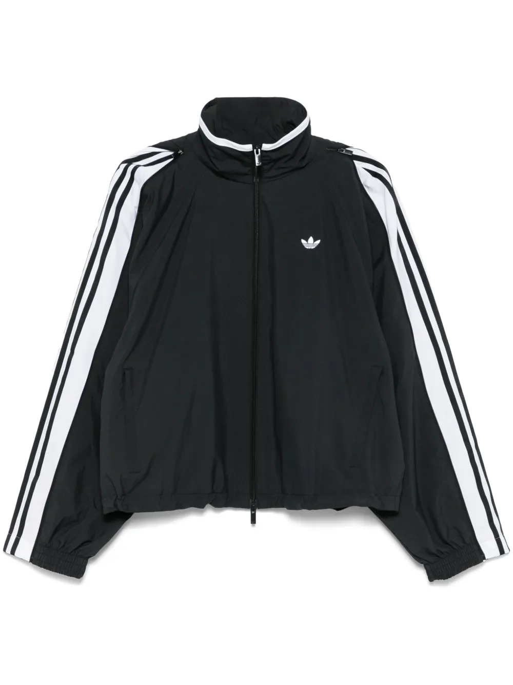 Shop Adidas Originals Zip-detail Track Jacket In Black