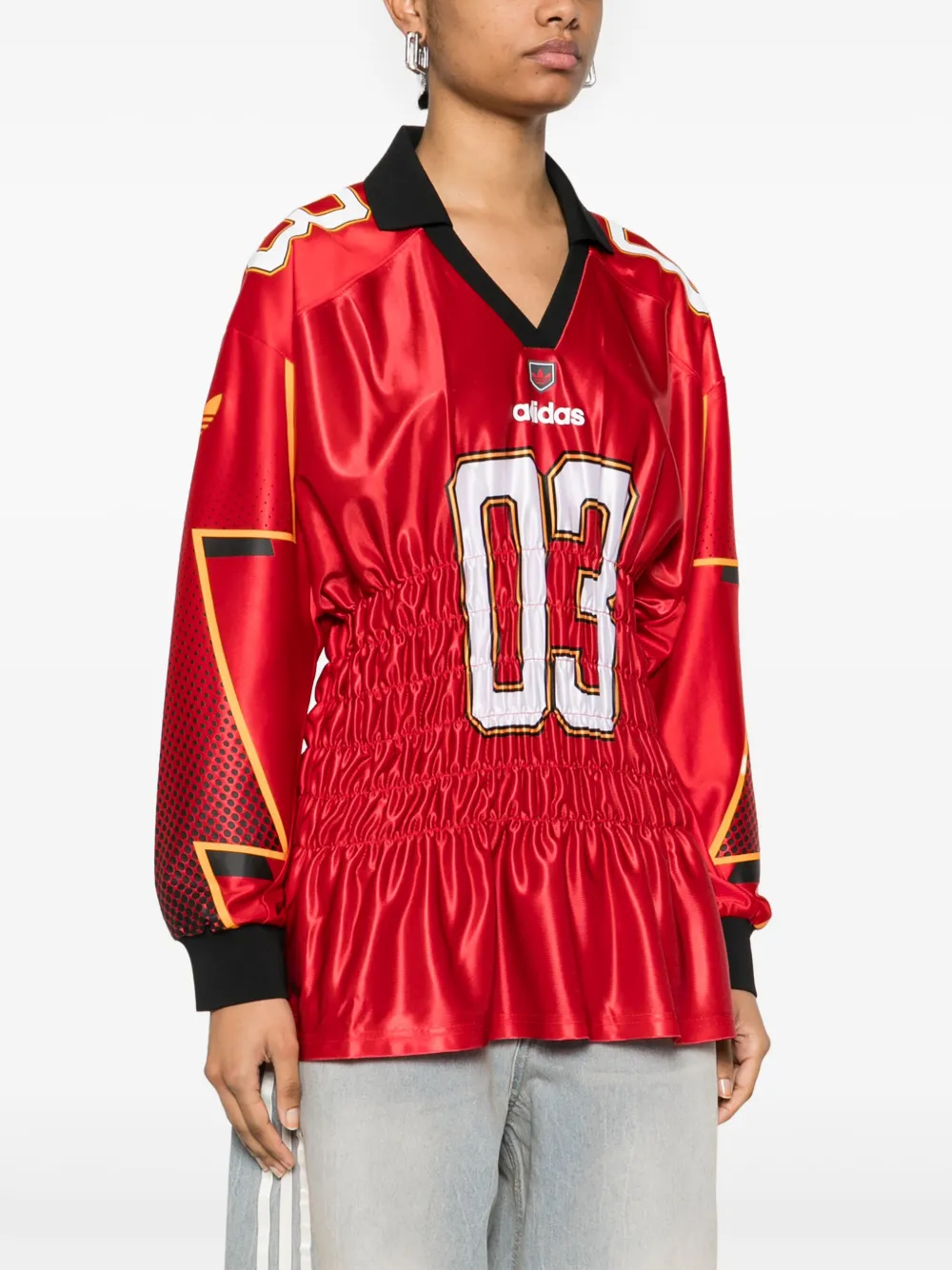 adidas Jersey top met lange mouwen Rood