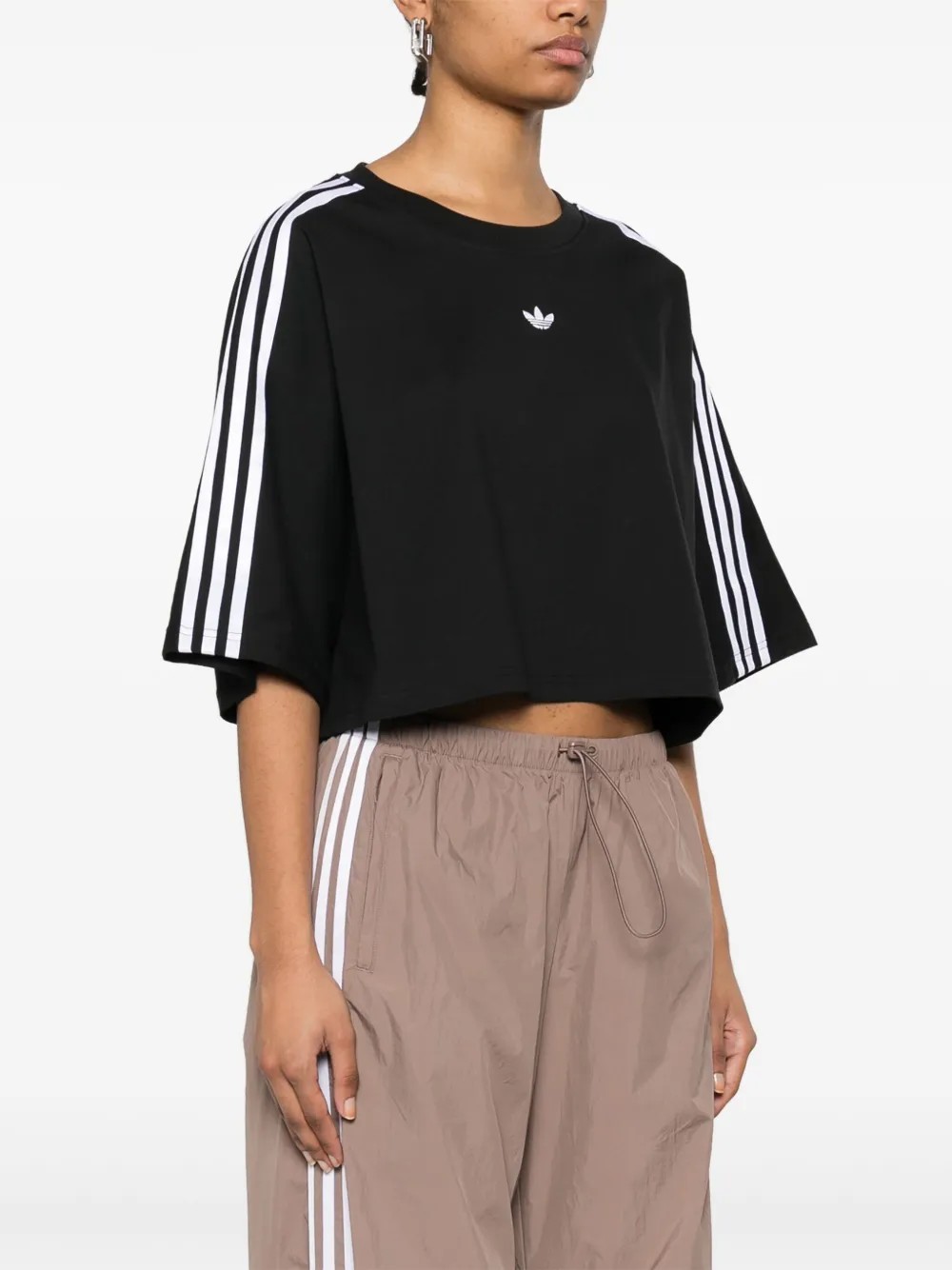 adidas T-shirt met drie strepen Zwart