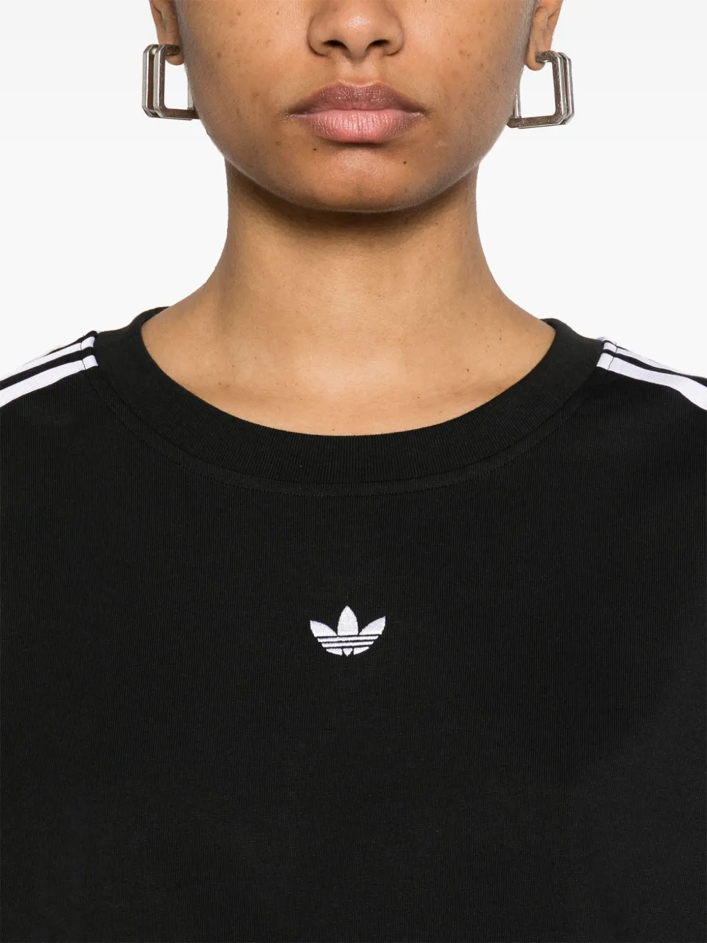 adidas T-shirt met drie strepen Zwart
