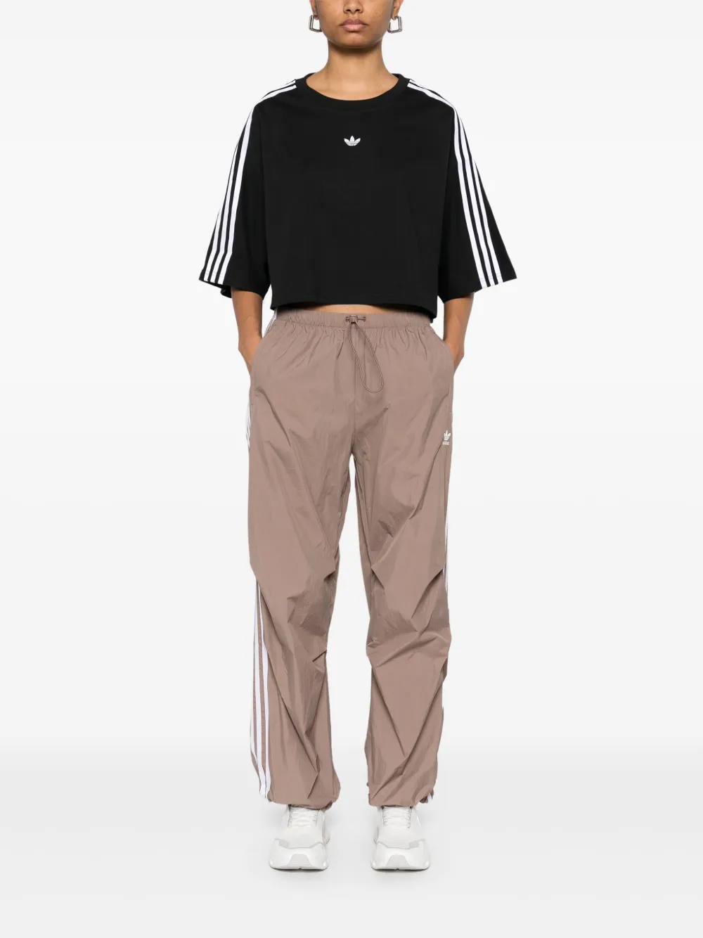 adidas T-shirt met drie strepen Zwart