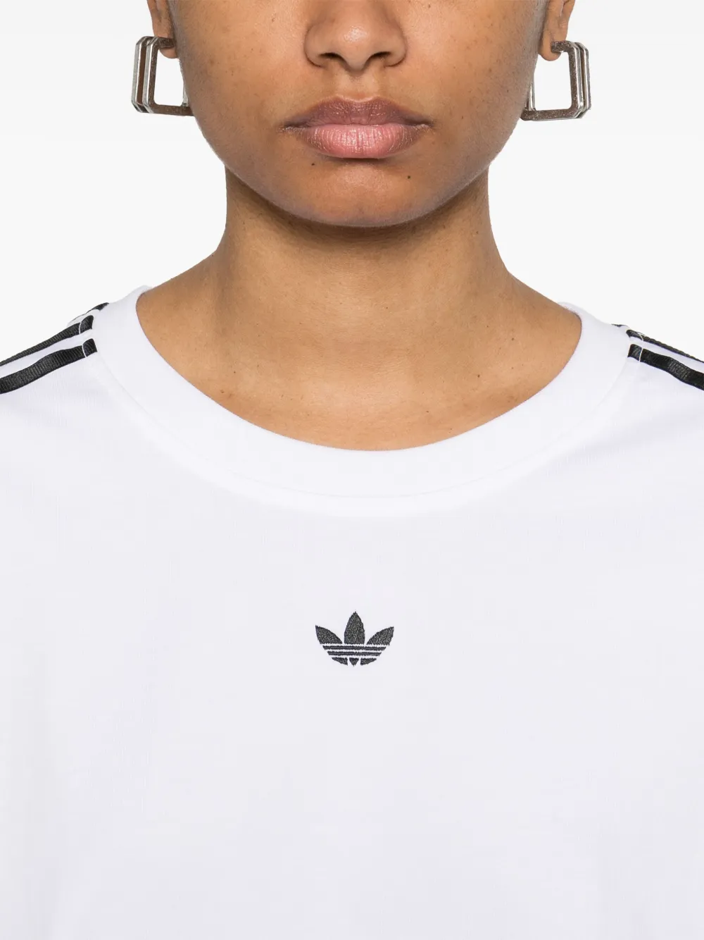 adidas T-shirt met drie strepen Wit