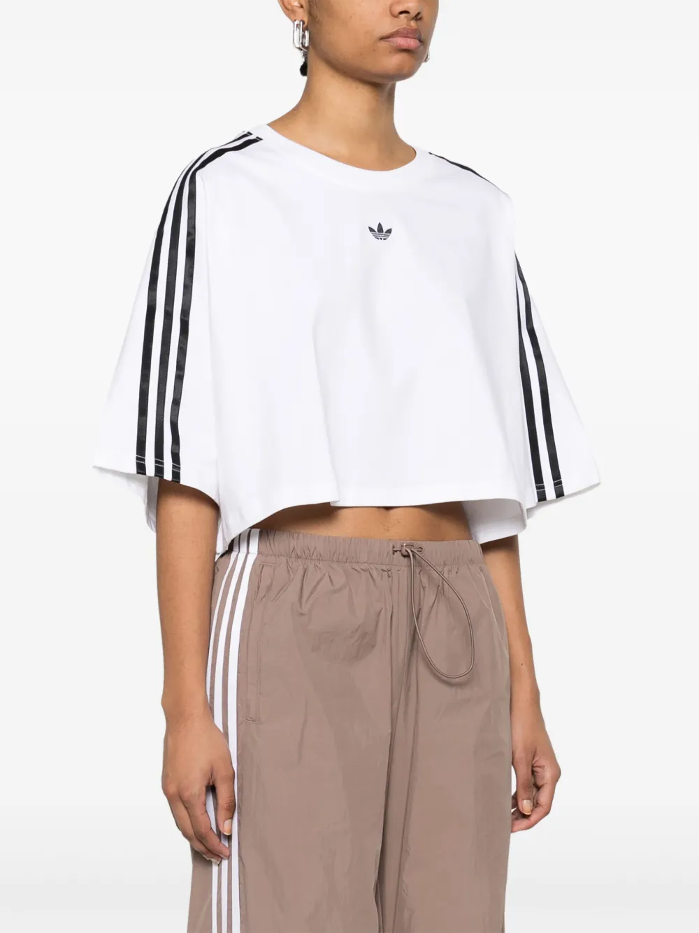 adidas T-shirt met drie strepen Wit