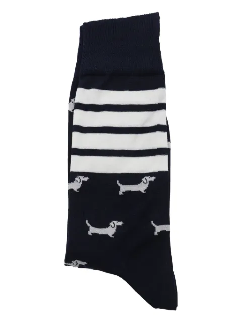 Thom Browne intarsia-logo knitted socks