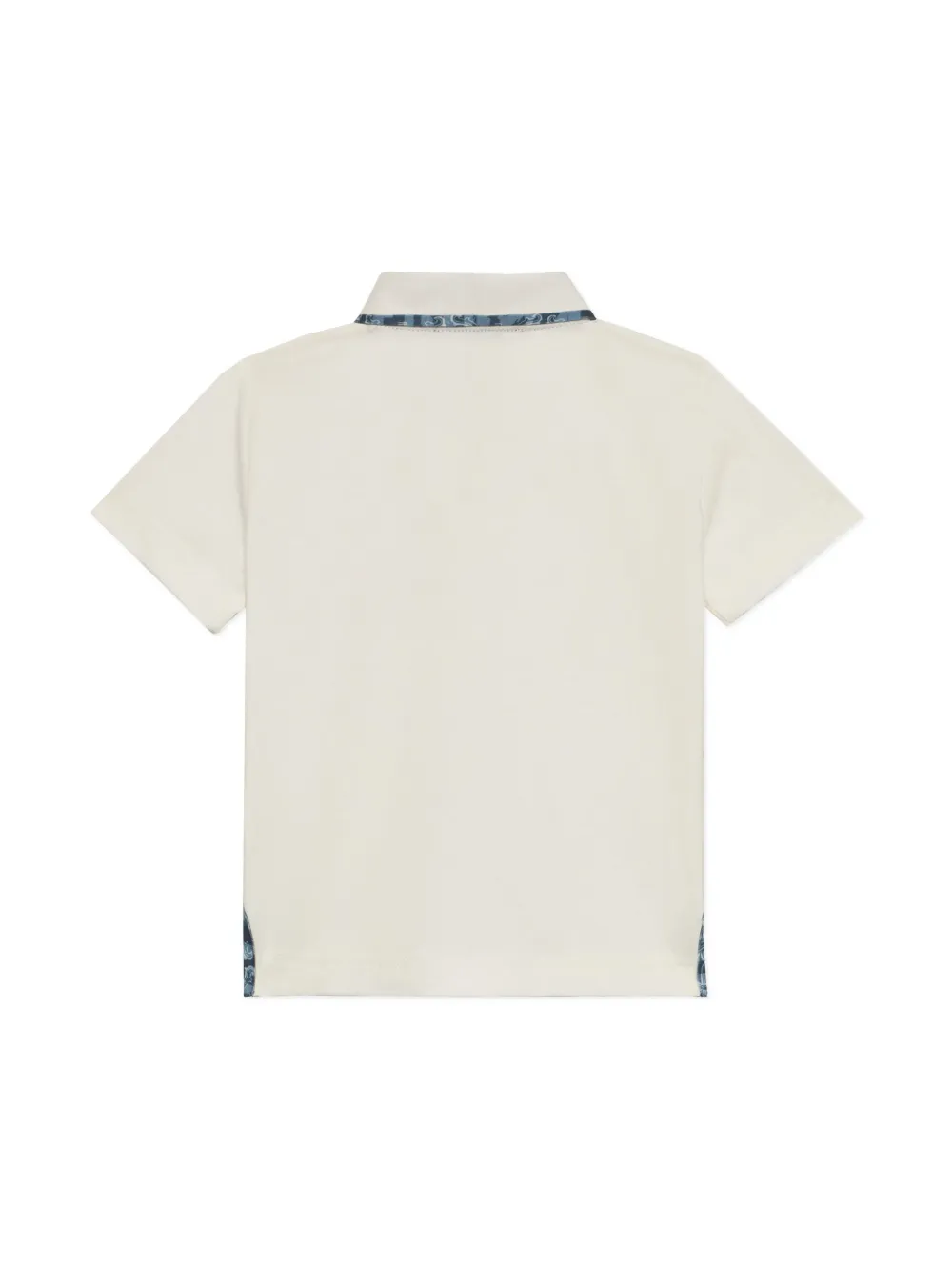 Roberto Cavalli Junior logo-embroidered polo shirt - Wit