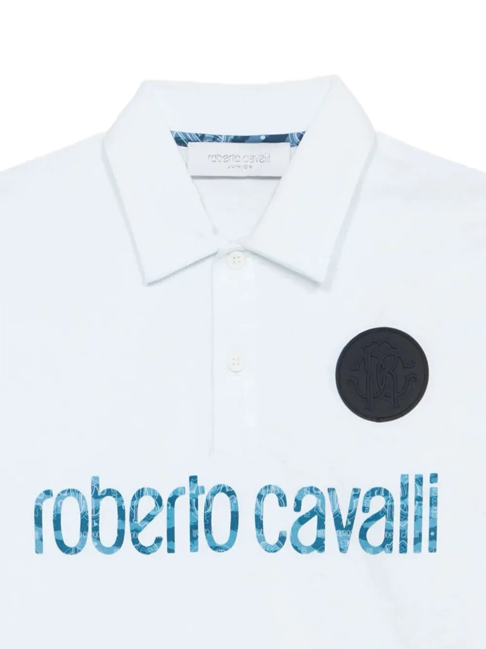 Roberto Cavalli Junior Poloshirt met logo Wit