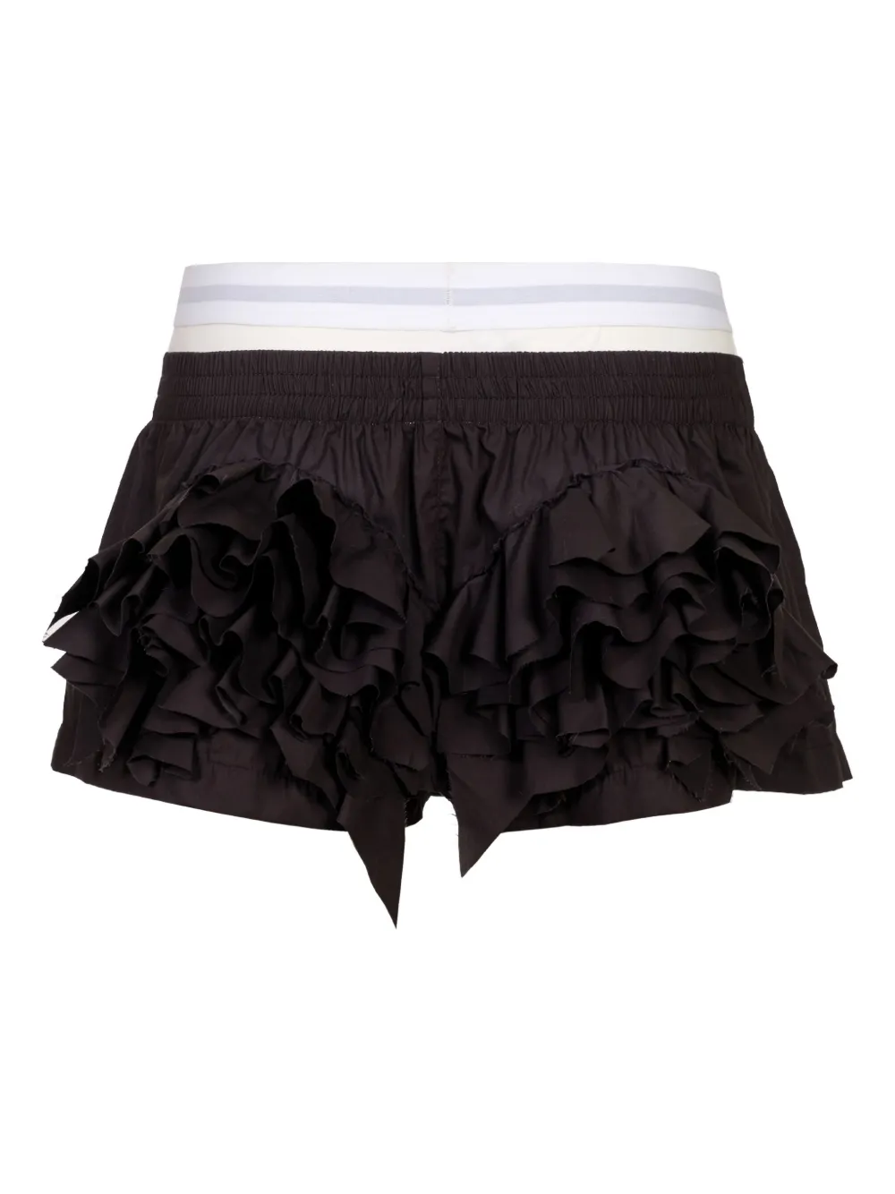 Natasha Zinko ruffled boxer shorts - Zwart