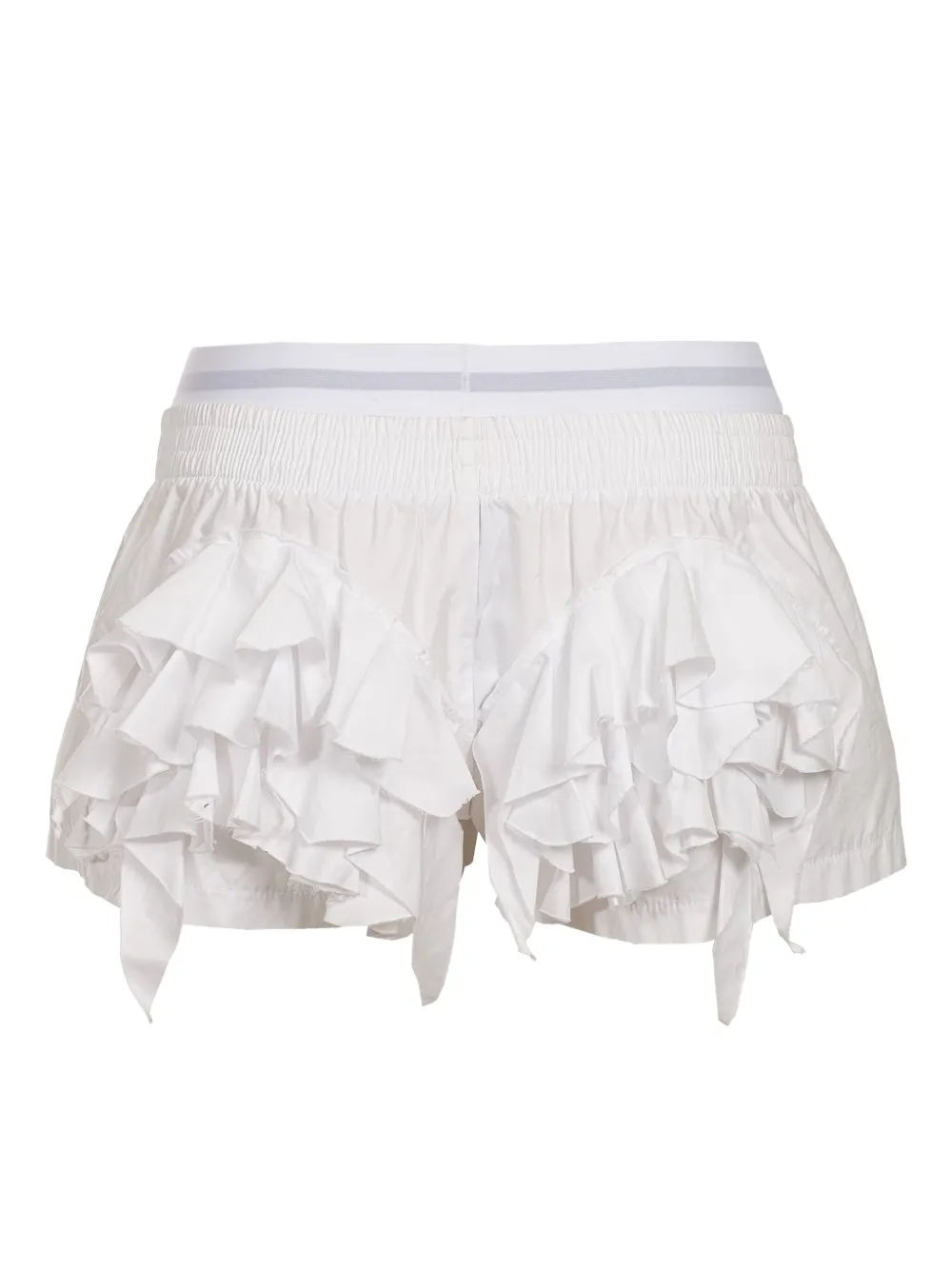 Natasha Zinko ruffled boxer shorts - Wit