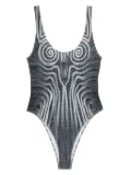 Jean Paul Gaultier printed swimsuit - Black