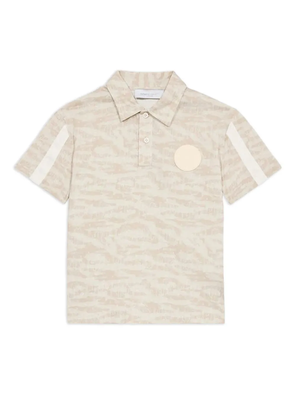 Roberto Cavalli Junior Poloshirt met jacquard-patroon Beige