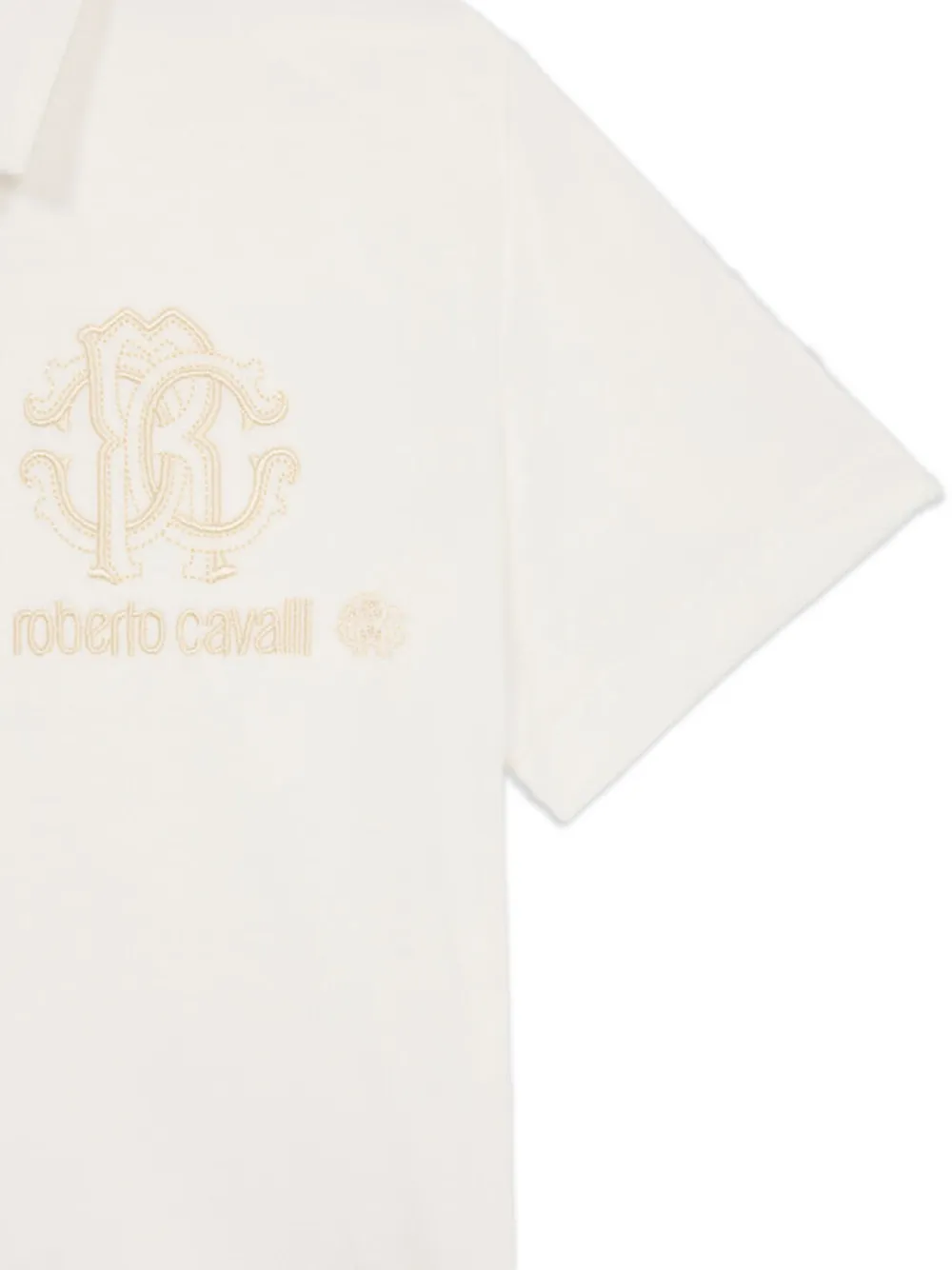 Roberto Cavalli Junior Poloshirt met logo Wit