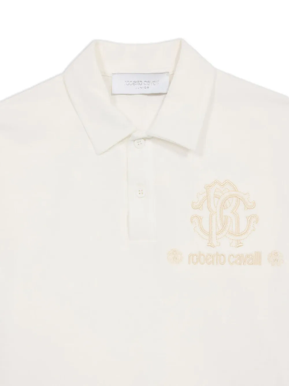 Roberto Cavalli Junior Poloshirt met logo Wit