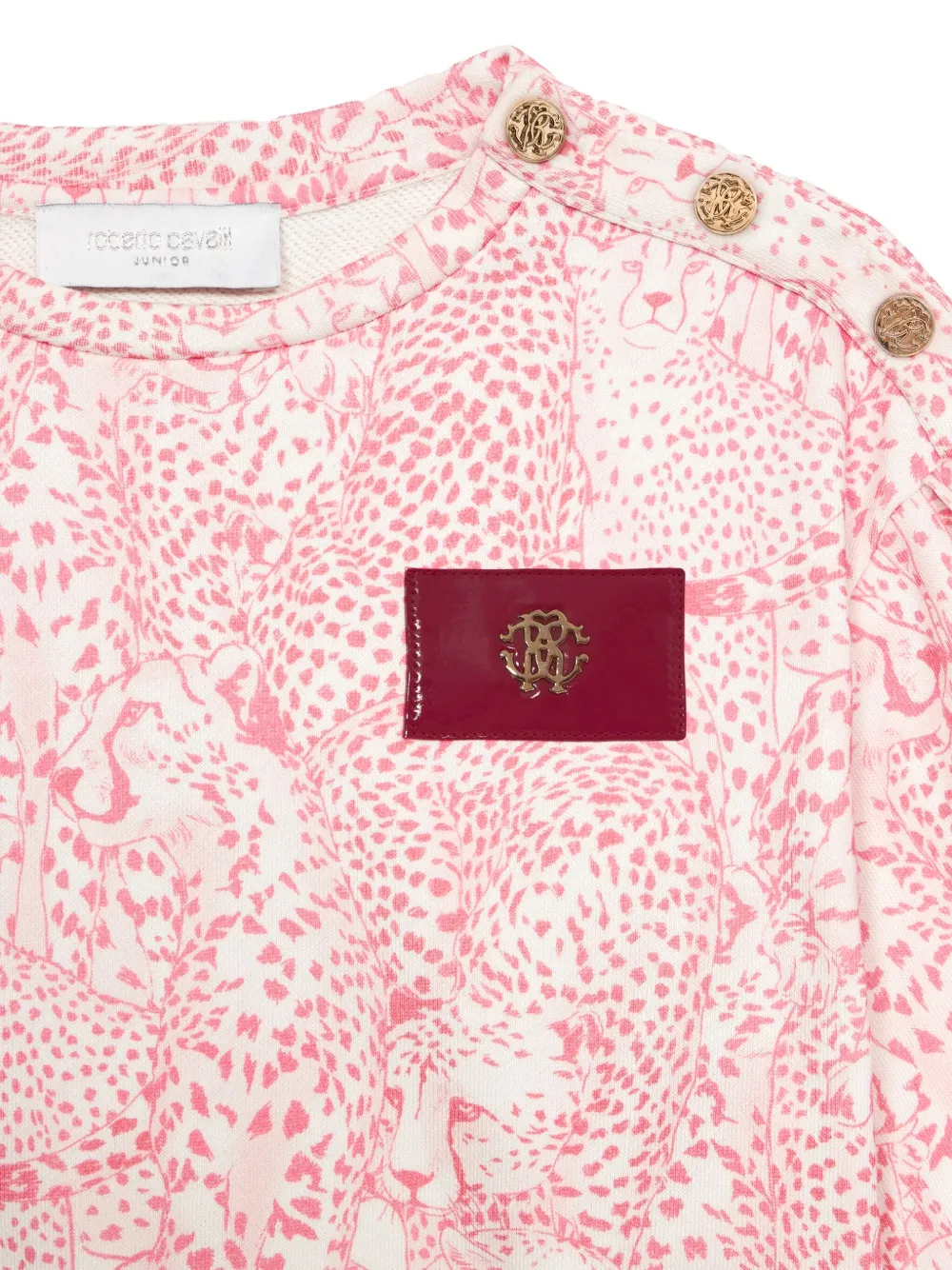 ROBERTO CAVALLI JUNIOR LEOPARD MOTIF SWEATSHIRT