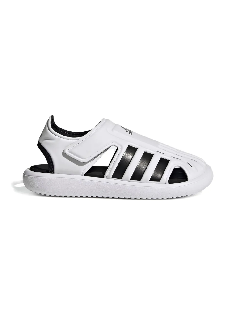 adidas Kids logo-print "Cloud White" sandals Grey