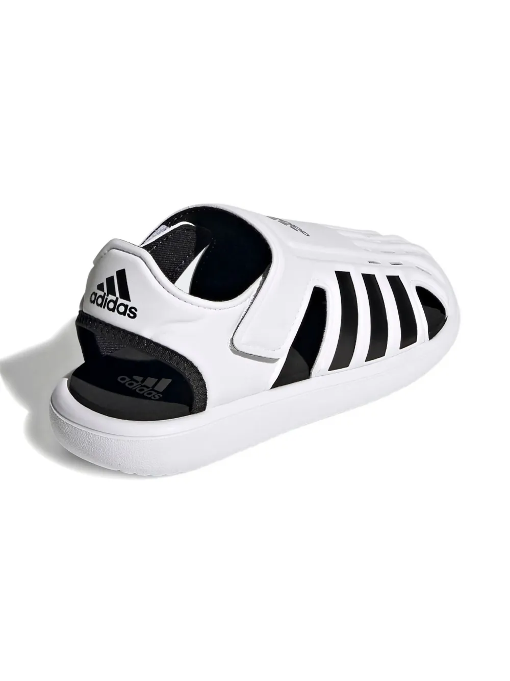adidas Kids logo-print "Cloud White" sandals Grey