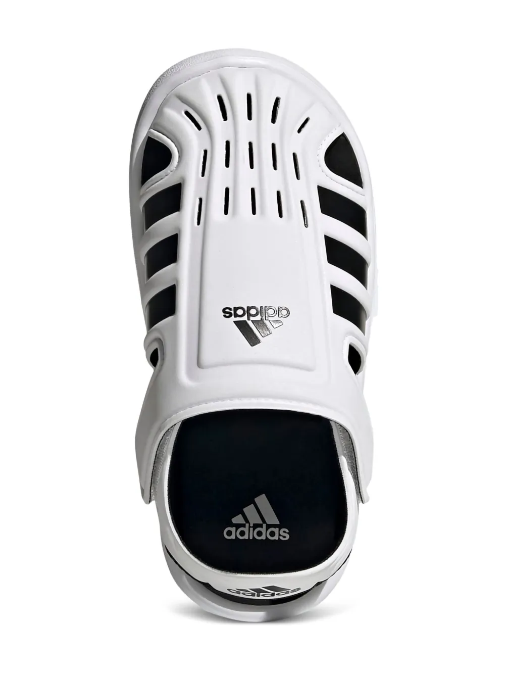 adidas Kids logo-print "Cloud White" sandals Grey