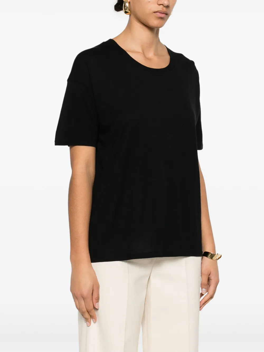 Shop Loulou Studio Ezra T-shirt In Black