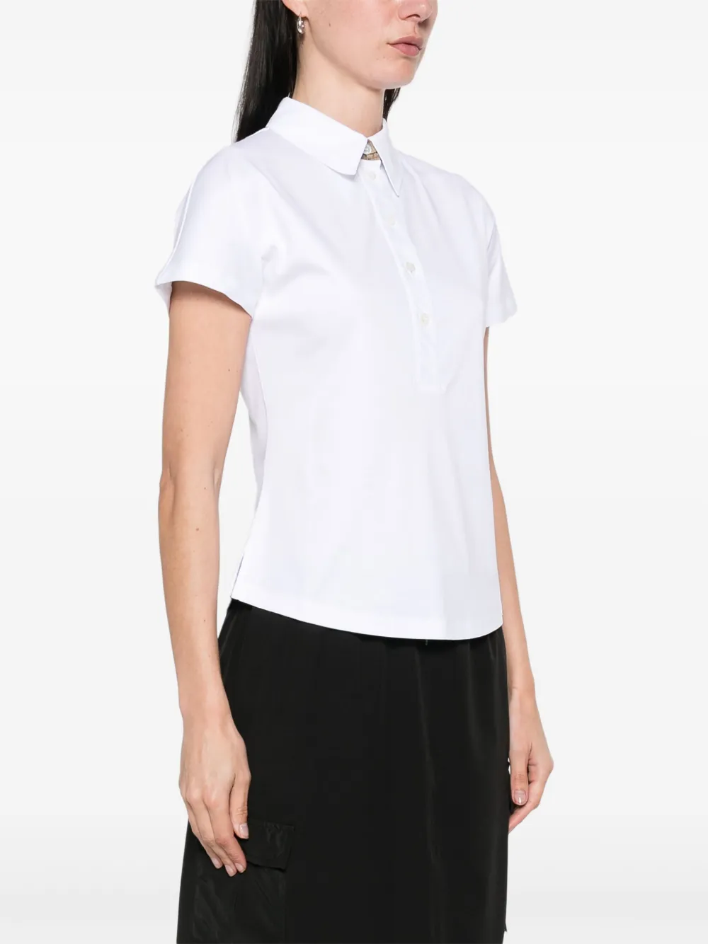 Herno White Cotton Polo Shirt With Classic Collar In White