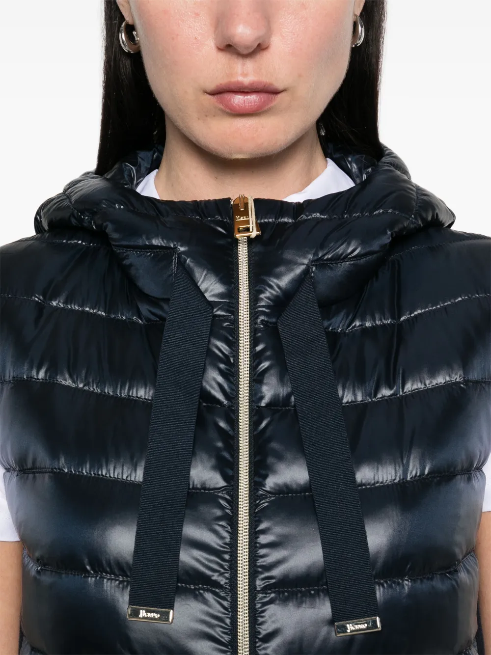 Herno Bodywarmer met gewatteerd vlak Blauw