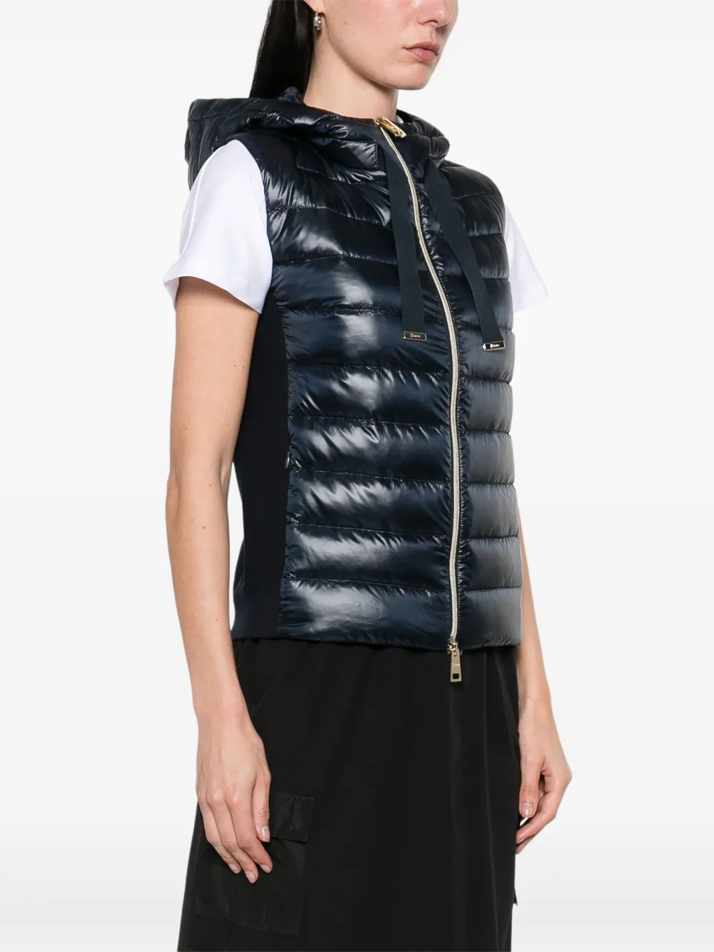 Herno Bodywarmer met gewatteerd vlak Blauw