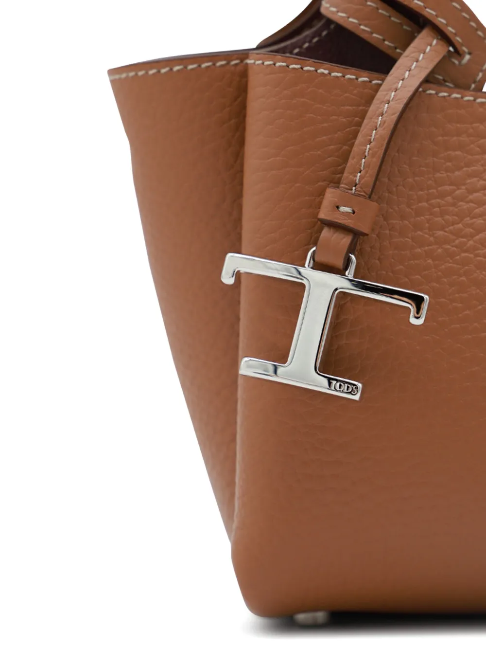 Tod's Shopper met logobedel Bruin