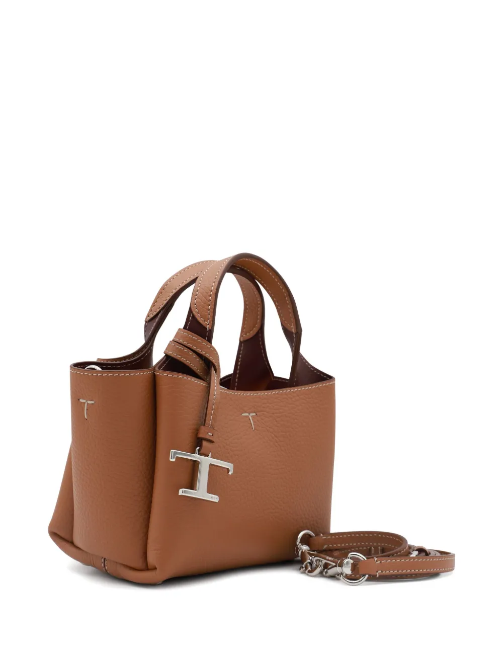 Tod's Shopper met logobedel Bruin