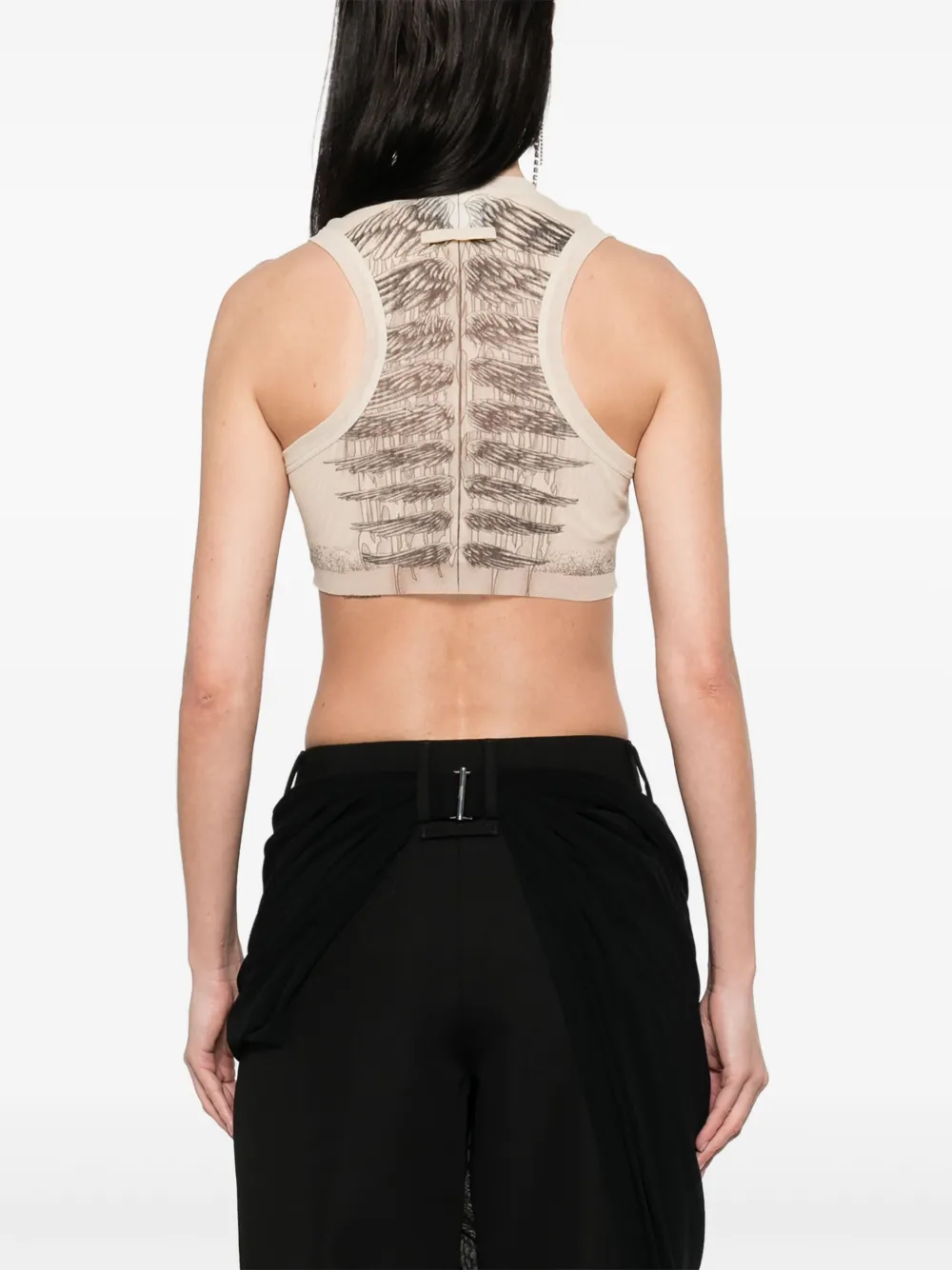 Jean Paul Gaultier Tattoo Marinière top Beige
