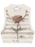 Jean Paul Gaultier Tattoo Marinière top - Neutrals