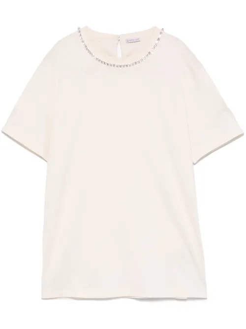T-shirt à ornements en cristal - Moncler - Modalova