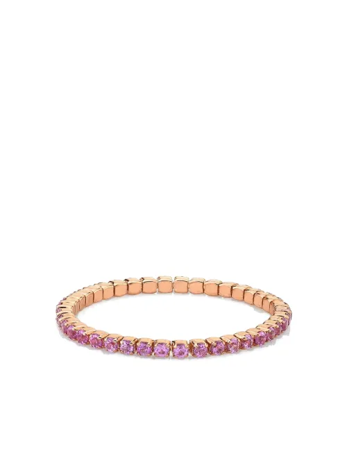 Bague en or 18ct sertie de saphirs - SHAY - Modalova