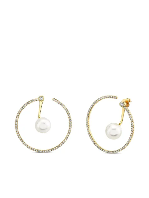SHAY Große 18kt Ear Jacket Gelbgoldohrringe mit Diamanten