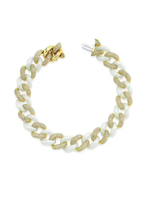 SHAY 18K yellow gold essential link diamonds bracelet