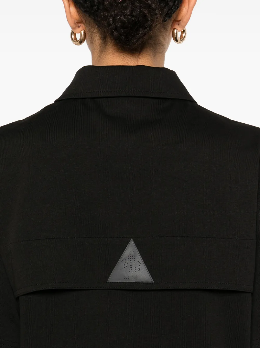 Moncler Grenoble Poloshirt met logopatch Zwart
