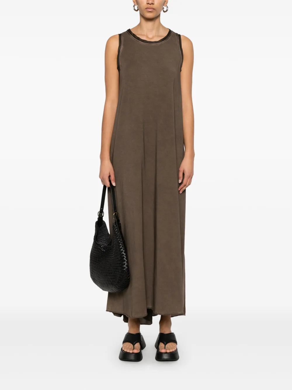 Uma Wang Data maxi-jurk - Bruin