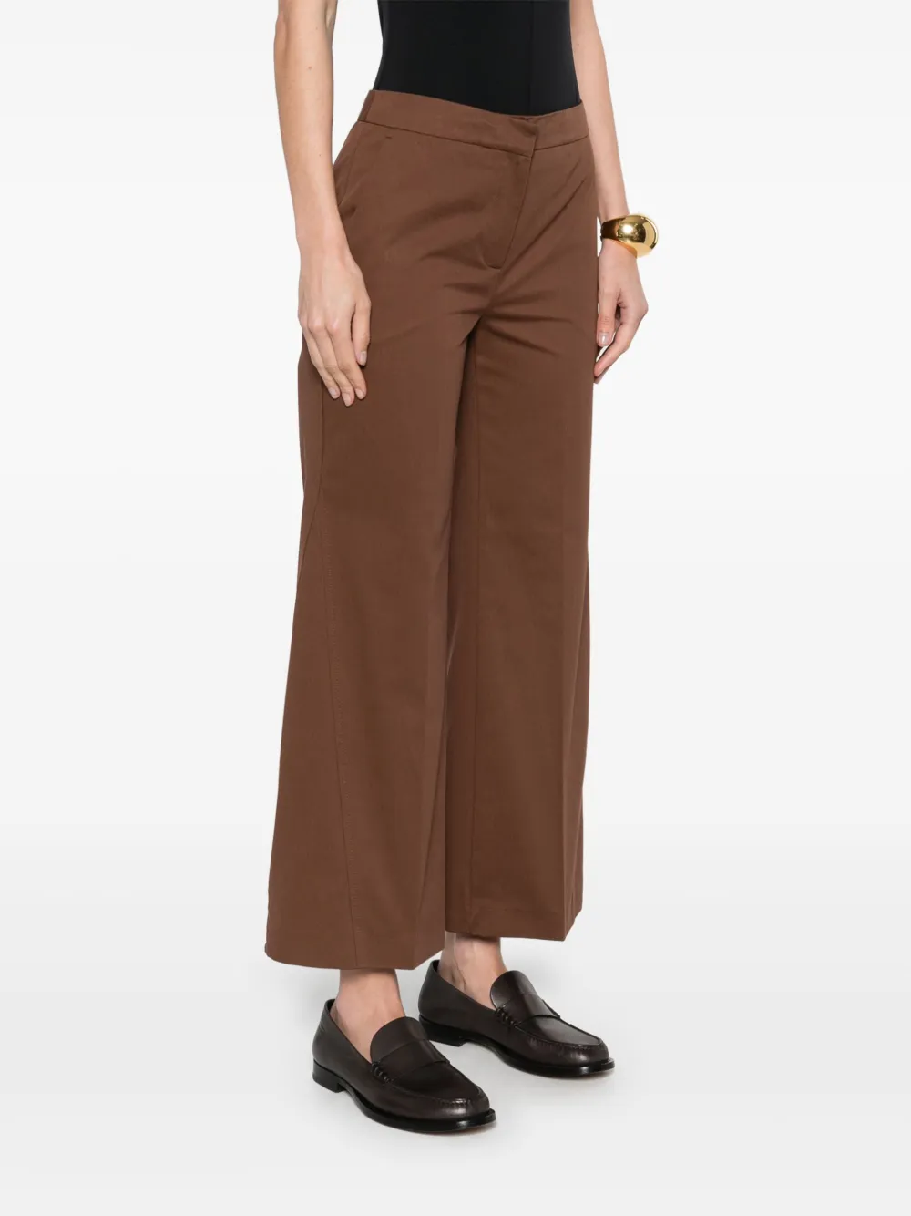 Shop Semicouture Amandine Trousers In Brown