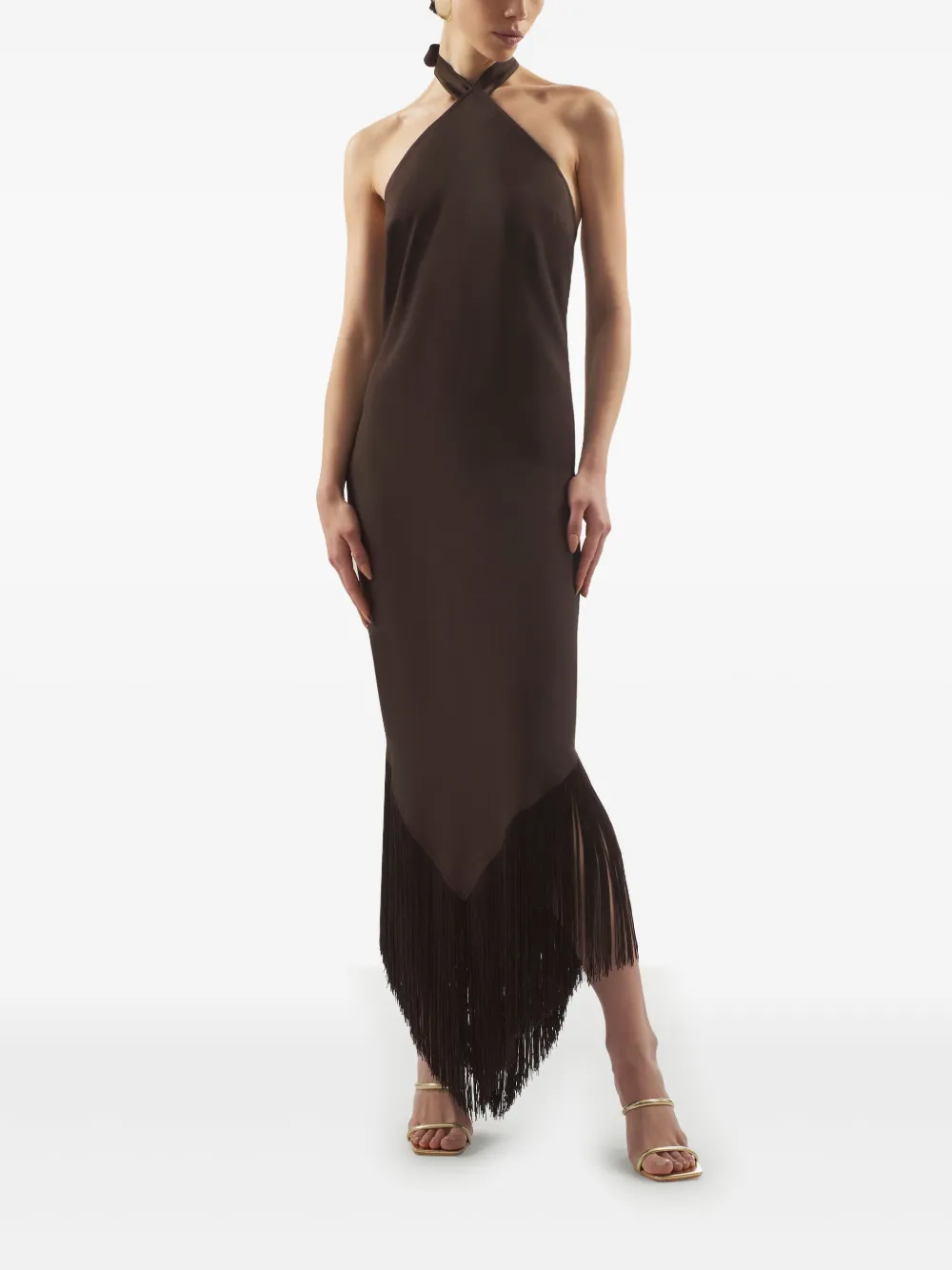 tallermarmo Taller Marmo Nina maxi-jurk - Bruin