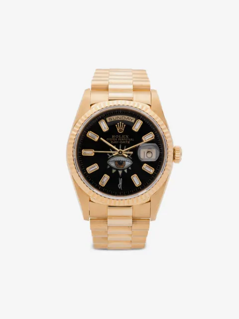 Jacquie Aiche montre Day Date 34 mm personnalisée