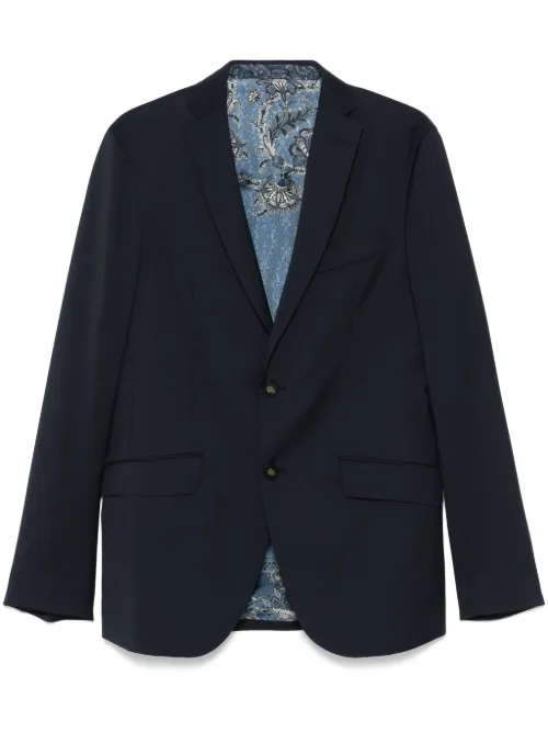 ETRO blazer en laine - Bleu - ETRO - Modalova