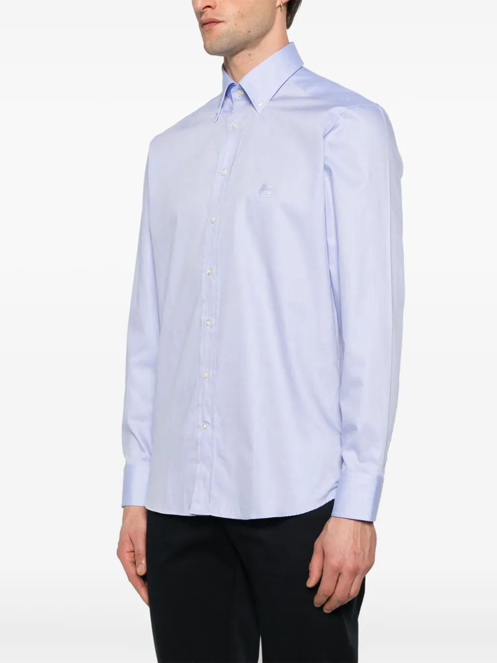 ETRO Overhemd met geborduurd logo Blauw