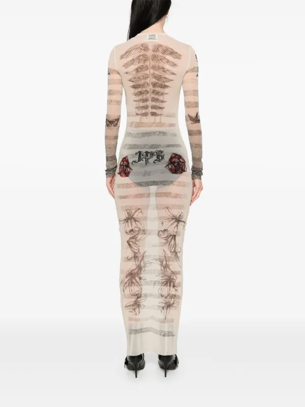 jean paul gaultier mariniere tattoo mini dress Jean Paul Gaultier Mariniere Tattoo Mini Dress - Navy Blue