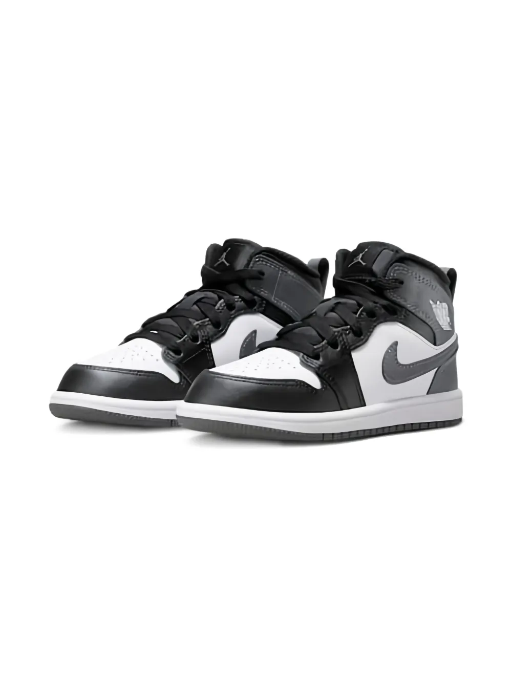 Jordan Kids Jordan 1 Mid "Black White Iron Grey" sneakers