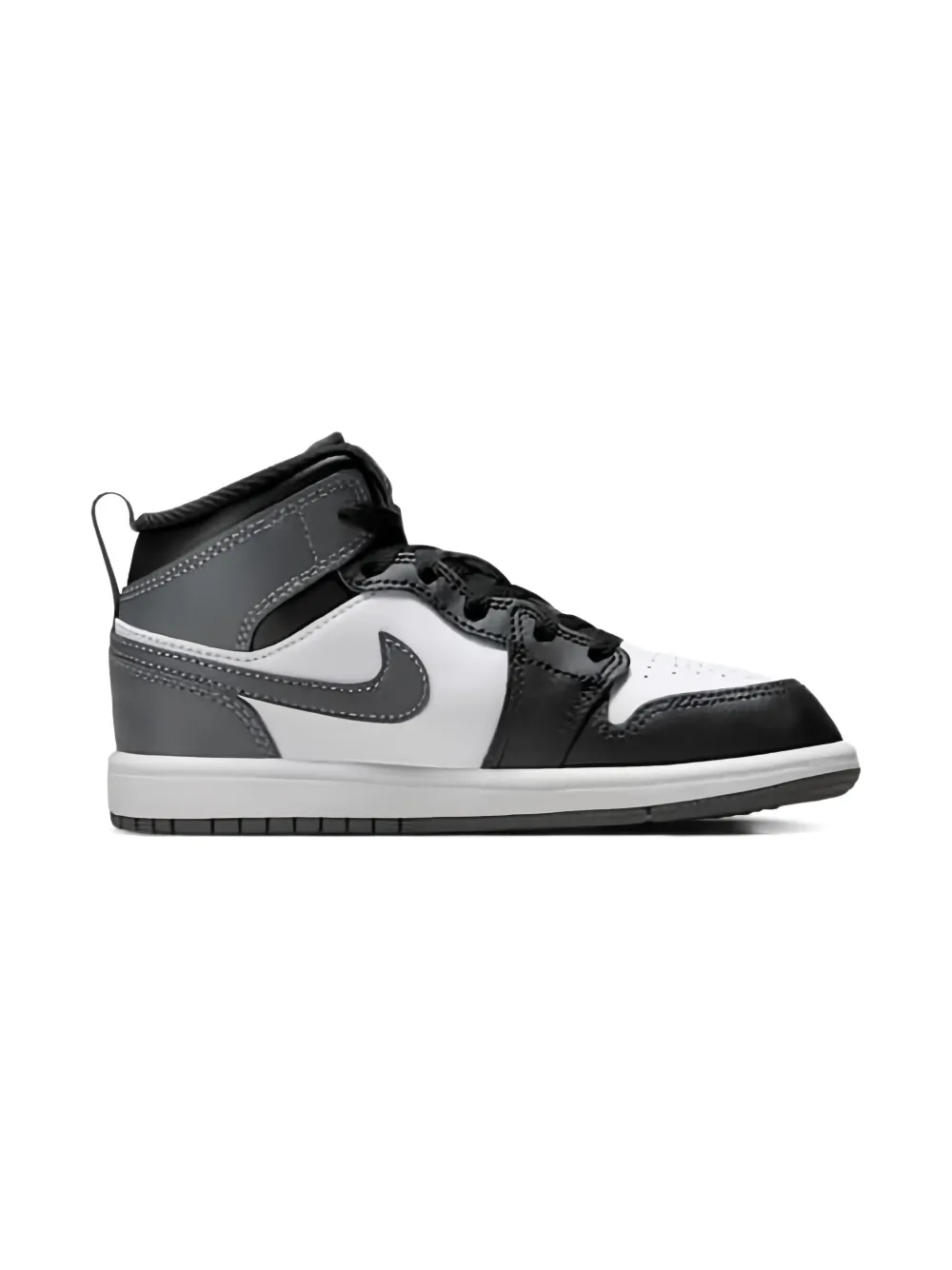 Jordan Kids Jordan 1 Mid Black/White/Iron Grey sneakers - Zwart