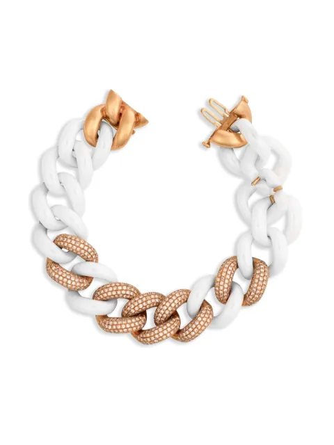 SHAY 18K rose gold diamond 5 pavé bracelet 
