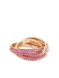 SHAY 18K rose gold Rolling Orbit sapphires ring